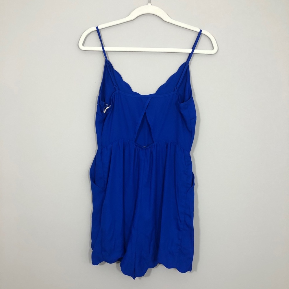NWT Altar'd State Blue Scalloped Romper - Picture 7 of 7